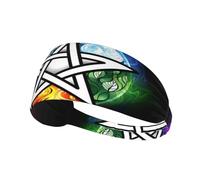 Pentagram Wicca Pentacle Celts Unisex Fasce Per Capelli Leggera Fascia Capelli Antiscivolo Headband Per Sport Yoga Corsa