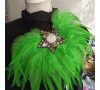 Pentagramma Cristallo Piuma Spallina Spilla Spalla Tavola Carnevale Fase Punk