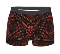 Pentagramma di Satana Demone Magico Oscuro Uomo Mutande Elastico Boxer Shorts Traspiranti Boxer Aderenti Moda Underwear L