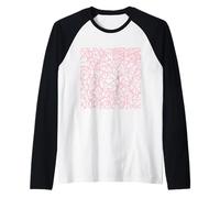 Pentagramma gocciolante rosa pastello grunge punk gotico satanico 666 Maglia con Maniche Raglan