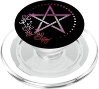 Pentagramma lesbico Wiccan Pagan Lez Pride Bandiera floreale PopSockets PopGrip per MagSafe