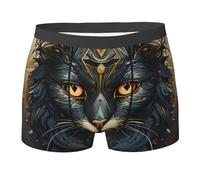 Pentagramma Magico del Gatto Fantastico Uomo Mutande Elastico Boxer Shorts Leggeri Boxer Aderenti XXL