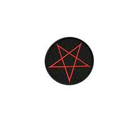 Pentagramma, Occulto, Satanica, Lucifero, Satana, Demonio, Numero della Bestia, 666, Diavolo, Metallo Nero, 666 Ricamato Ferro su Applique Accessorio Souvenir
