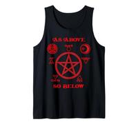 Pentagramma Ruota di Ecate Wicca Spirito sulla Materia Goth Canotta