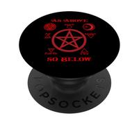 Pentagramma Ruota di Ecate Wicca Spirito sulla Materia Goth PopSockets PopGrip Adesivo