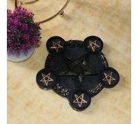 Pentagramma Tea Light Candle Holder Pentacle Astrology Witch Candlestick