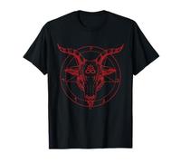Pentagramma testa di capra Baphomet Satanic Witchcraft Design Maglietta