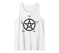 Pentagramma Wicca Goth Spirito sulla Materia Streghe Canotta