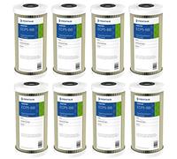Pentair Pentek ECP5-BB Big Blue Sediment Water Filter, 25,4 x 11,4 cm, cartuccia di ricambio in poliestere cellulosa pieghettata resistente, 25,4 x 11,4 cm, cappuccio bianco, 5 micron, confezione da 8