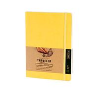 Pentalic Traveler Pocket Journal - Taccuino da Viaggio per Schizzi, Yellow Gold, 20,3 x 15,2 cm