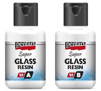 Pentart Super Glass Resin 2 x 40 ml, Various, 3,5 cm12 cm14,5 cm