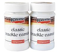 Pentart Vernice Effetto craquelé, Classico, 2 componenti, Set da 100 ml, Uno, one