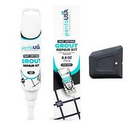 PentaUSA Riparazione Fughe Piastrelle Grigio Scuro - Tubetto Riempitivo Ripara, Malta per Piastrelle, Kit Riparazione Fughe ad Asciugatura Rapida con Raschietto, Stucco (Grigio Antracite, 250gr)