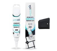 PentaUSA Riparazione Fughe Piastrelle - Tubetto Riempitivo Ripara e Rinnova, Malta per Piastrelle, Kit Riparazione Fughe ad Asciugatura Rapida con Raschietto, Stucco inodore (Nero)