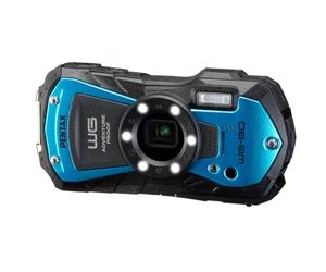 PENTAX WG-90 Blu - Fotocamera compatta digitale di classe standard, resistente all'acqua, progettata per la fotografia subacquea occasionale fino a una profondità di 14 metri
