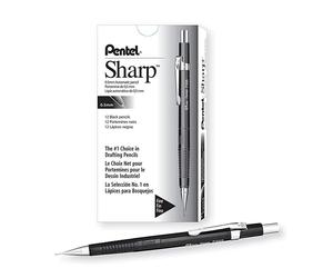 Pentel 0.5mm P200 Series Mechanical Pencil Lead with Black Barrel 1 count (Pack