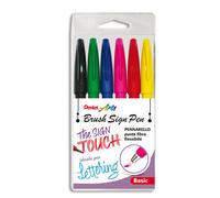ASTUCCIO 6 SIGN PEN BRUSH COLO 0022050 RI ASSORTITI PENTEL