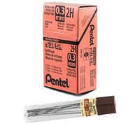 Pentel 300-2H - Set di 12 custodie da 12 mine 0,3 mm 2 H per portamine