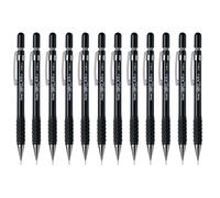 Pentel A300 Automatic Pencil with Rubber Grip and 2 x HB 0.5 mm Lead Black Barre