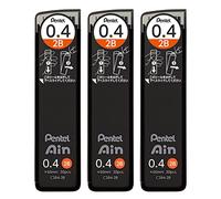Pentel Ain AMZ-XC2842B3P - Mine meccaniche, 0,4 mm, 2B, 3 pezzi