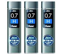 Pentel Ain Stein C277-H - Set di 3 mine per portamine da 0,7 mm, 40 mine