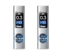 Pentel Ain Stein - Mine di ricarica meccaniche, confezione da 2 tubi (0,3 mm HB)