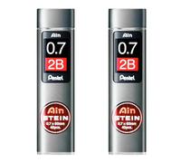 Pentel Ain Stein - Mine di ricarica meccaniche, confezione da 2 tubi (0,7 mm, 2B)