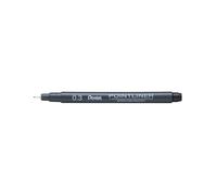 Pentel Arts Pointliner, 0.3mm Tip, Black Pigment ink, Pack of 12 pens 1 count (P