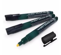 Pentel Bagnato Cancella Gesso Evidenziatore - Scalpello Punta - Pack Di 3 - Nero