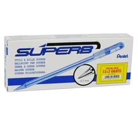 Penna a sfera Super B - punta 0,7 mm - blu - Pentel - promo pack 12+2 pezzi