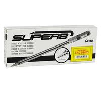 Pentel Confezione 122 Penna Sfera Superb 0.7 Nero Bk77-A-Promo