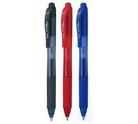 Pentel BL107 Energel X scatto 0.7mm taschina 3 pz Nero/Rosso/Blu