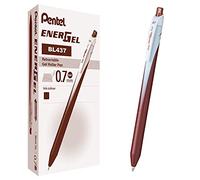 Pentel BL437 Energel Slim roller scatto 0,7 mm, marrone 12 pz