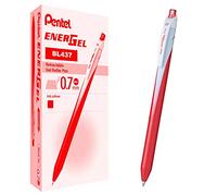 Pentel Penna gel BL437 Energel Slim roller a scatto punta 0,7 mm rosso 12 pz