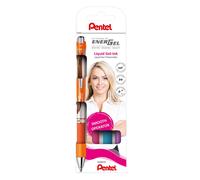 Pentel BL77-4COL EnerGel Gel Rollerball Pen with Push Mechanism, 0.7 mm Ball Dia
