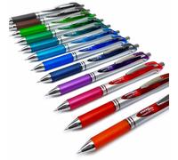 Pentel BL77 Gel Liquido Inchiostro Penne a Sfera Penne 0.7mm - 12 X Colori Misti