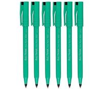 Pentel Black R50 - Penna a sfera con punta fine 0,8 mm, spessore 0,4 mm, 77% riciclata (confezione da 6)