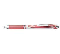 Pentel - Bolígrafo Energel retráctil con mecanismo de presión y punta de bola, 0,35mm de grosor de trazo, Color rosa coral.