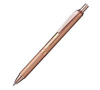 Pentel - Bolígrafo Energel retráctil con punta de bola y cuerpo metálico oro viejo. Escritura en color negro