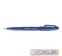 PENTEL BRUSH SIGN PEN 10PZ BLU