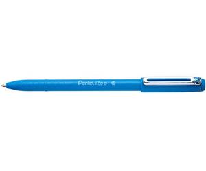 Pentel BX460-S - Penna a sfera IZee, con cappuccio e clip in metallo, tratto da 0,5 mm, confezione da 12, colore: azzurro