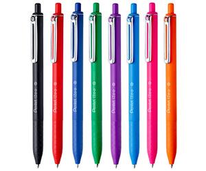 Pentel BX467 Izee sfera a scatto 0,7 mm pack 8 colori ass.ti