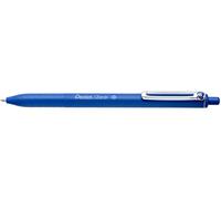 Pentel BX470-4 - Penna a sfera iZee, meccanismo a pressione, clip in metallo 12 pezzi Blu