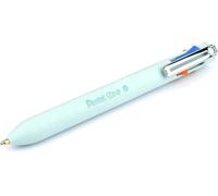 Pentel BXC470-LC iZee - Penna a sfera a 4 colori, colori assortiti (arancione/azzurro/rosa/viola) tramite spintore laterale in inchiostro, spessore tratto 0,5 mm, ricaricabile, 1 pezzo