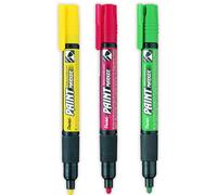 Pentel Cellulosa Pittura Pennarello Medio MMP20 3 Penna Set Rosso, Giallo, Verde