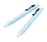 Pentel Clic Bastone Gomma da Cancellare Supporto - Blu Barile - Bianco - Pacco