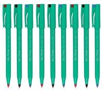 Pentel colori assortiti, R50 penna a sfera penna a sfera Penne imbottito punta fine da 0,8 mm, tratto 0,4 mm larghezza 77% Riciclato (3 per ogni colore: nero blu rosso - 9 Penne)