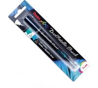 Pentel Dual Metallico Pennello Penna Iridescente Glitter Ink Arte Disegno Fine A