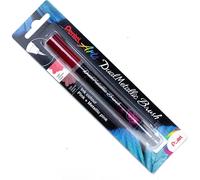 Pentel Dual Metallico Pennello Penna Iridescente Glitter Ink Arte Disegno Fine A