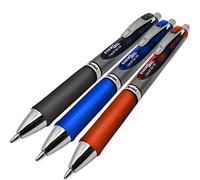 Pentel Energel BL80 - Penna roller a inchiostro liquido retrattile, 1,0 mm, colore: Nero, Blu e Rosso